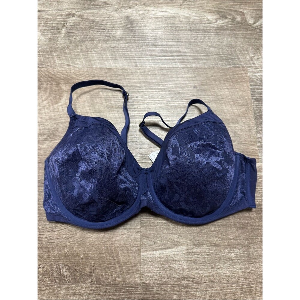 Soma Lightest Lift Modern Coverage Navy Blue Lace Bra Size 40D